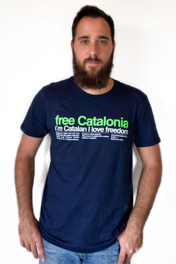 Samarreta I'm Catalan, I love Freedom - Blau marí