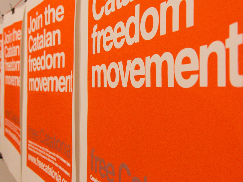 Cartell Free Catalonia - Taronja - 3